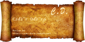 Czár Dóra névjegykártya